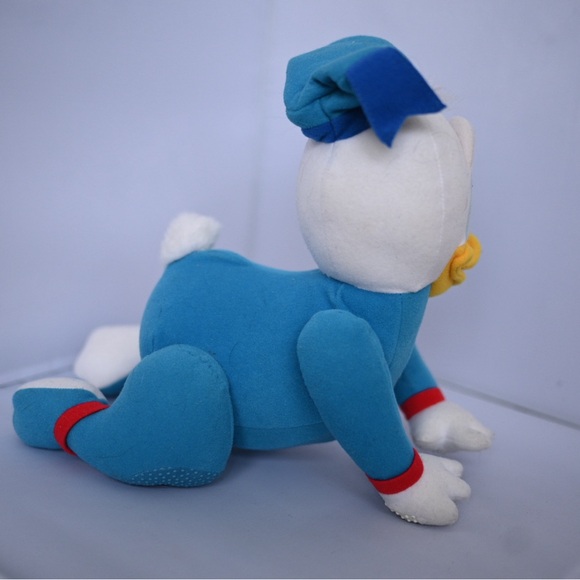 Vtg Disney Baby Donald Duck TOUCH & CRAWL Mattel Plush Toy 12” Tested & Works - Picture 9 of 14